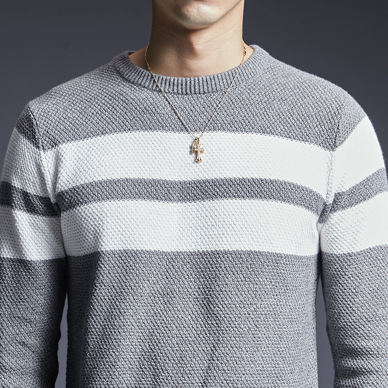 All-match Striped Sweater Men - WOMONA.COM