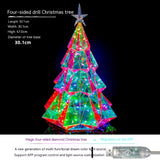 Colorful Christmas Tree Four-sided Diamond Luminous Decorative Ornaments - WOMONA.COM