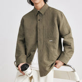 Men's Long Sleeve Shirt Coat - WOMONA.COM