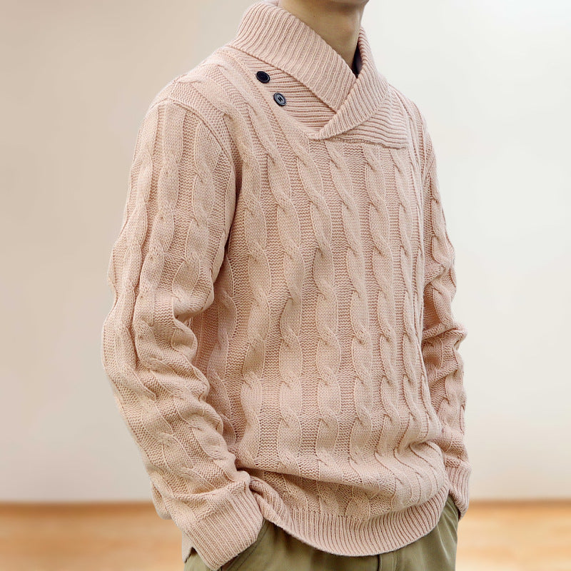 Menswear Thin Pullover Sweater Slim Fit - WOMONA.COM