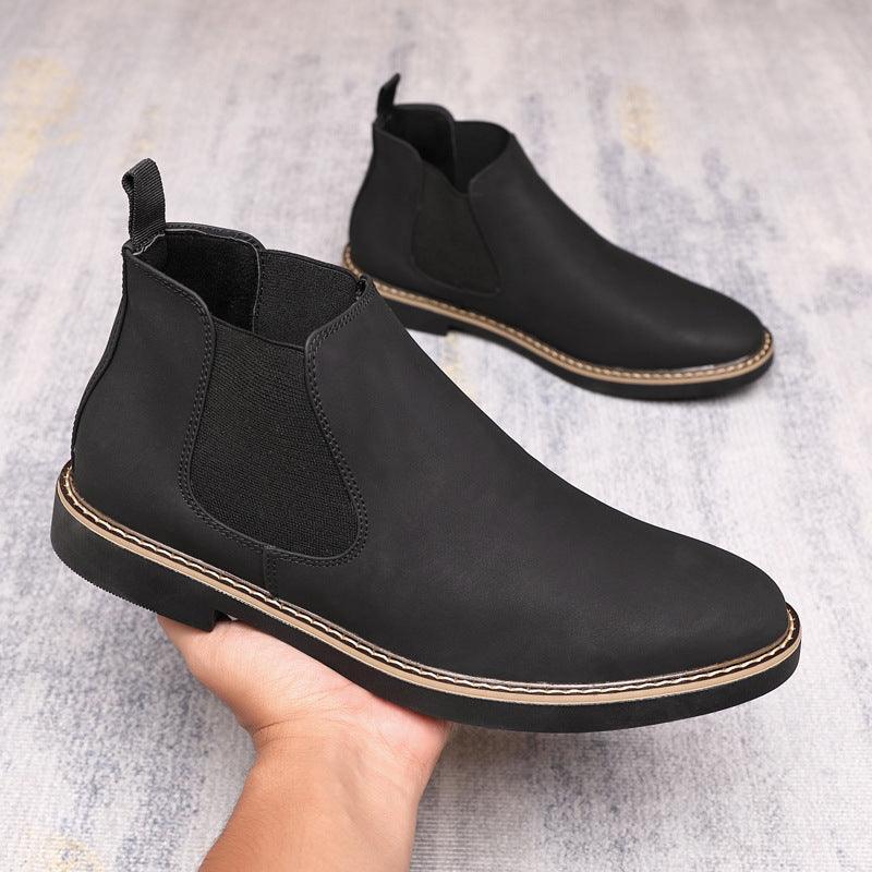 Frosted Martin Boots British Pointed Trendy All-match - WOMONA.COM