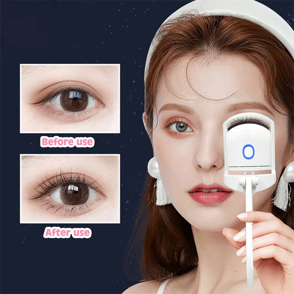 Heated Eyelash Curler Electric Temperature Control Mini Eyelash Curler Electric Portable Charging - WOMONA.COM