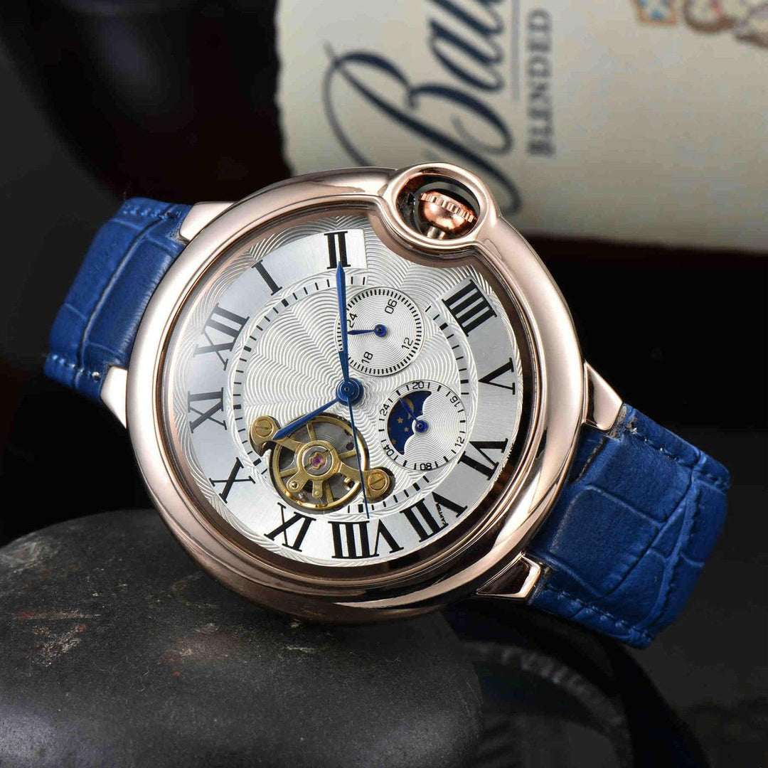 Men's Mechanical Oblique Flywheel Watch - WOMONA.COM