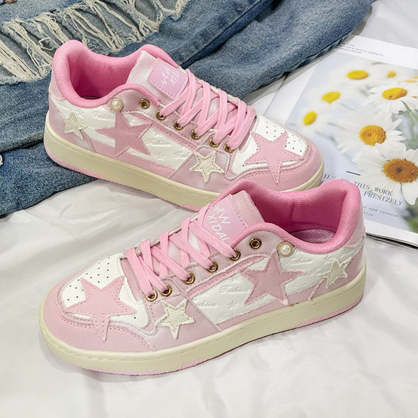 Zapatillas planas de moda con estrellas que combinan con todo para mujer