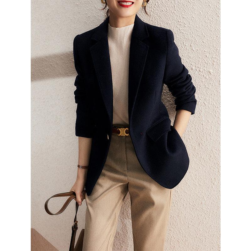 Autumn And Winter Wool-like Suit Jacket For Women - WOMONA.COM