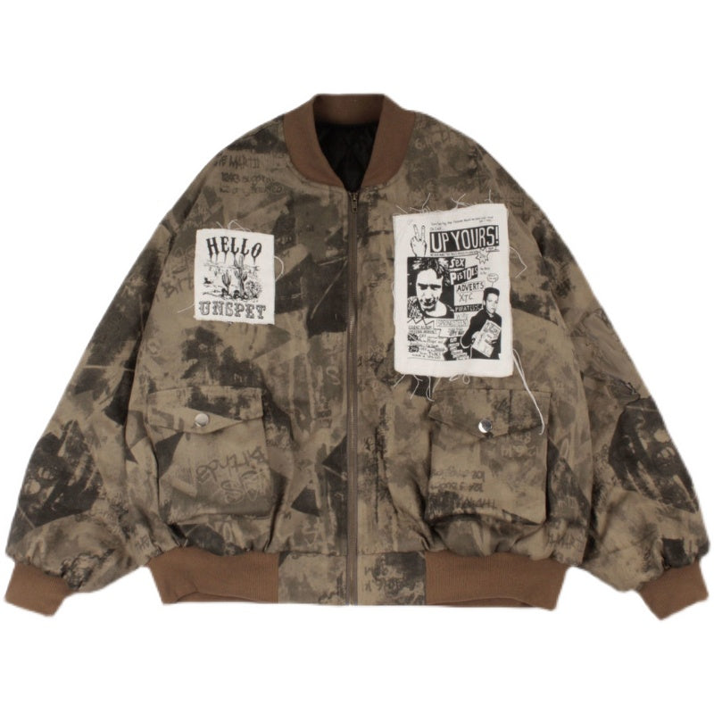 Women's Tie-Dye Graphic Utility Jacket, Tie-Dye - product view 5