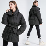 Neue Mode Daunenjacke Damen Mittellang