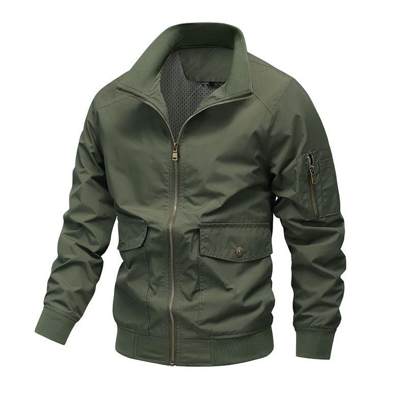 Men's Jacket Fashion Polo Collar Youth Warm - WOMONA.COM