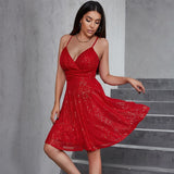 Autumn And Winter New Women's Sexy Gorgeous Sequined Dress