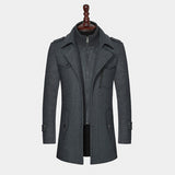 Men's Standard Vertical Zipper Coat Jacket - WOMONA.COM