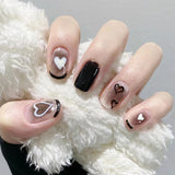 Love Nails White Short Finished Products Free Of Engraving And Grinding - WOMONA.COM