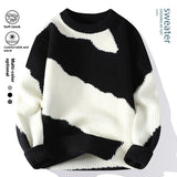 Autumn Youth Student Contrast Color Sweater Knitwear - WOMONA.COM