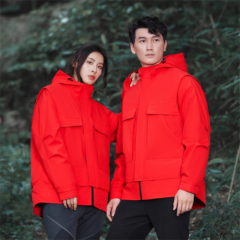 Removable Outdoor Work Clothes Windbreaker Jacket - WOMONA.COM