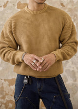 Men's Waffle Base Ride Knitwear American Retro - WOMONA.COM