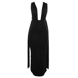 Women's Fashion Sexy Deep V Backless Dress