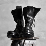 Japanese Irregular Deconstructed Leather Boots Men Retro - WOMONA.COM