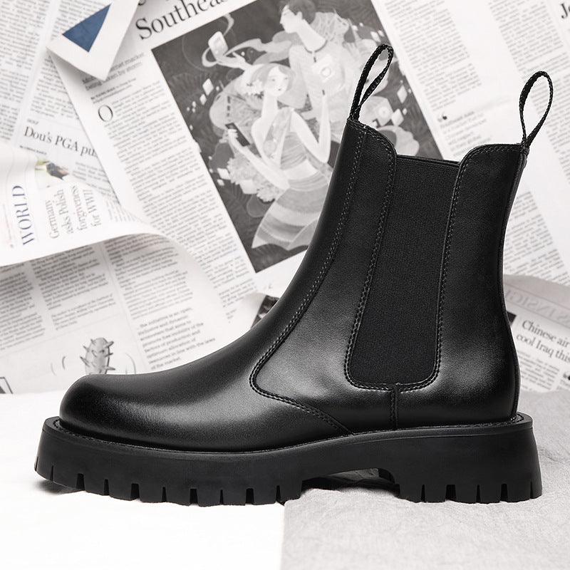 Winter Fleece-lined Dr Martens Boots Men's Korean Style - WOMONA.COM