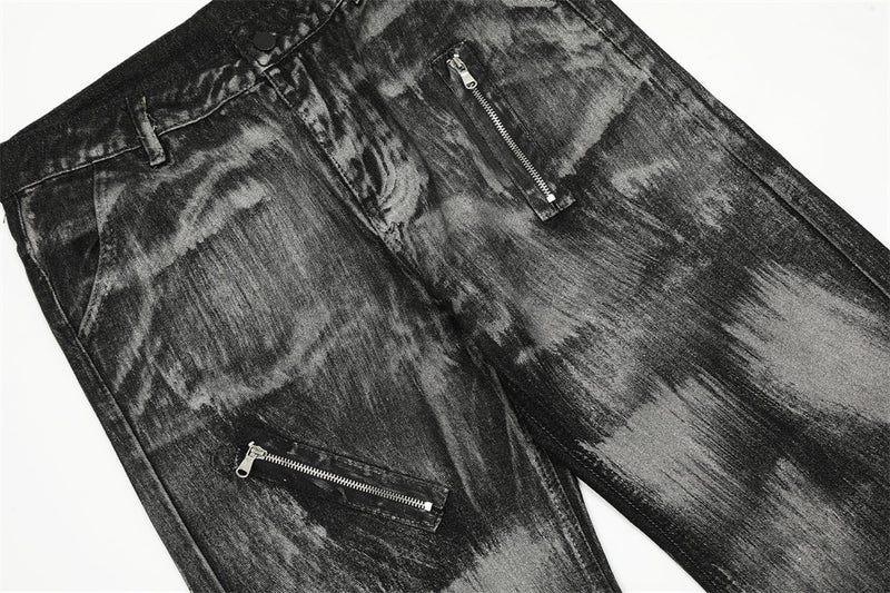 Fashion Punk Painting Dirty Jeans Men - WOMONA.COM