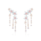 Fashion Flower Tassel Pendant Earrings For Women - WOMONA.COM