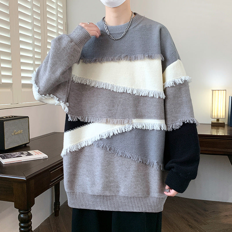 Long Sleeve Sweater Men's Knitwear Korean Style - WOMONA.COM