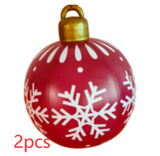 Christmas Ornament Ball Outdoor Pvc 60CM Inflatable Decorated Ball - WOMONA.COM