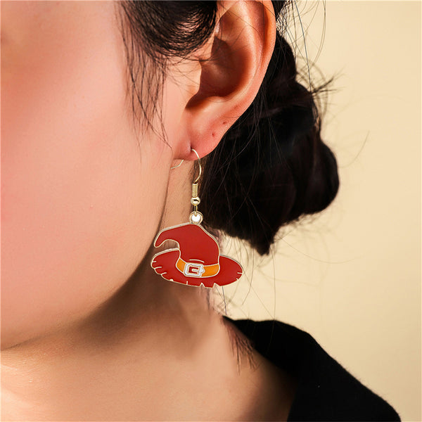 Halloween Earrings Cute Pumpkin Spooky Oil Drip Alloy Earrings Jewelry - WOMONA.COM