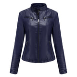 Women's Leather Thin Short Chic Women's Jacket - WOMONA.COM