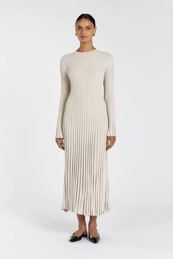 New Round Neck A- Line French Dress - WOMONA.COM
