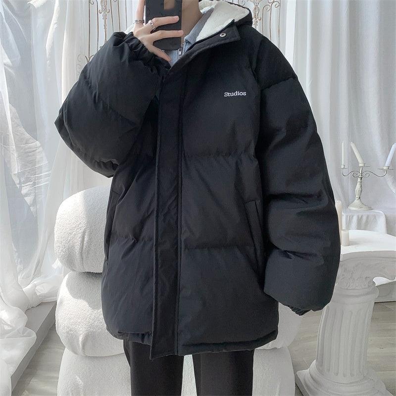 Embroidery Lamb Wool Cotton-padded Jacket - WOMONA.COM