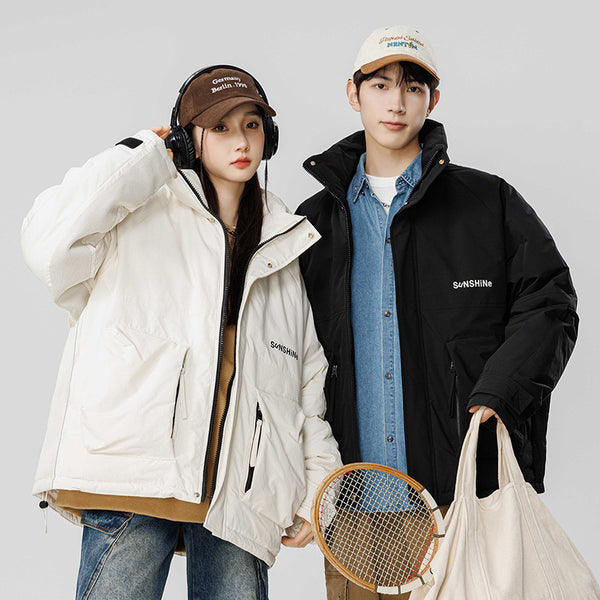 Thick Windproof Shell Jacket Oversized Loose Coat