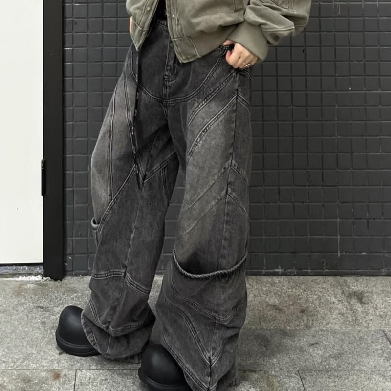 Heavy Industry Multi-pocket Denim Overalls