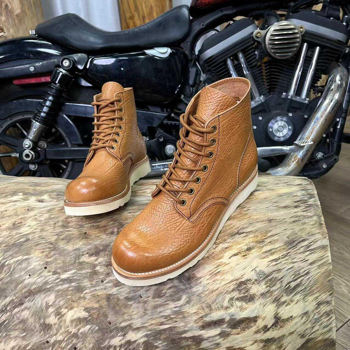 Vintage Work Male Leather Martin Boots - WOMONA.COM