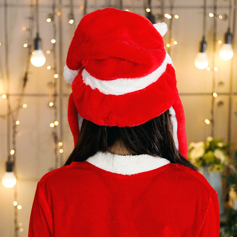 Novedoso gorro navideño movible de invierno con bonito Papá Noel