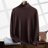 High Lapel Fall Winter Men Cashmere Casual Bottoming Shirt - WOMONA.COM