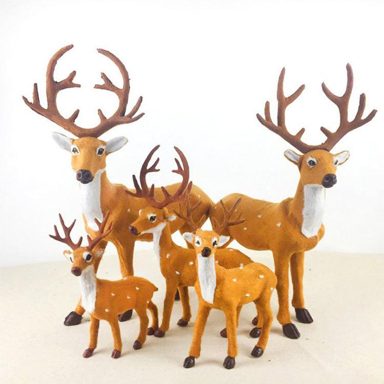 window layout props desktop ornaments deer Christmas decorations - WOMONA.COM