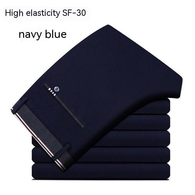 Suit Pants Middle-aged High Elastic Casual Pants - WOMONA.COM