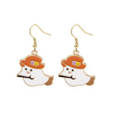 Halloween Earrings Cute Pumpkin Spooky Oil Drip Alloy Earrings Jewelry - WOMONA.COM