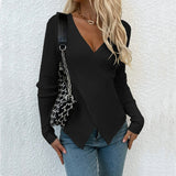 Irregular Cross Sweater Women's Top - WOMONA.COM