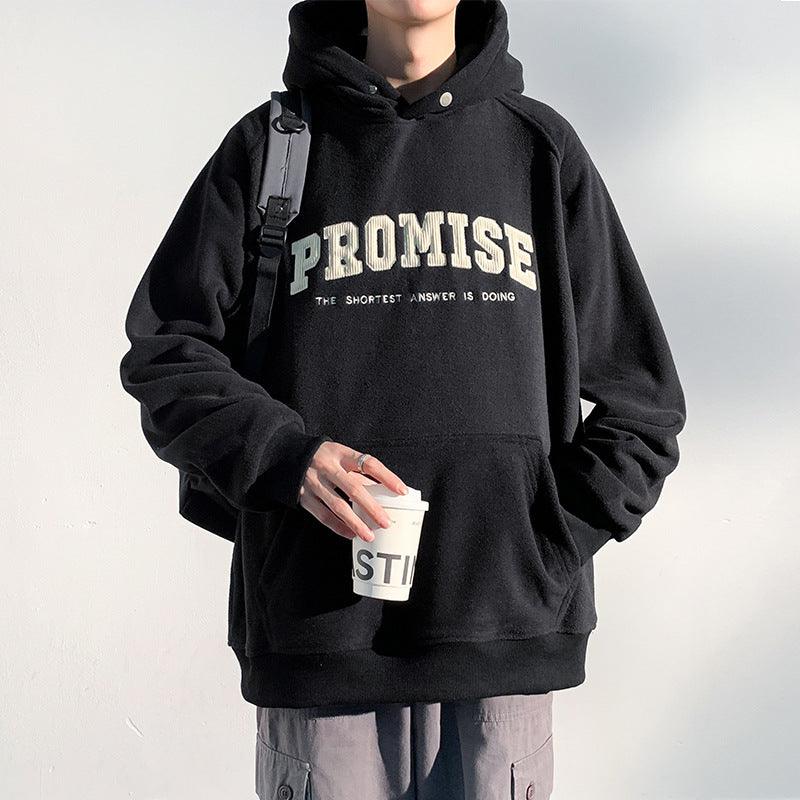 Men's Letter Printing Loose Pullover Top - WOMONA.COM