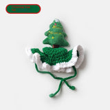 Christmas Tree Pet Head Cover Crocheted Hand-woven Cat Dog Hats Pets Products - WOMONA.COM