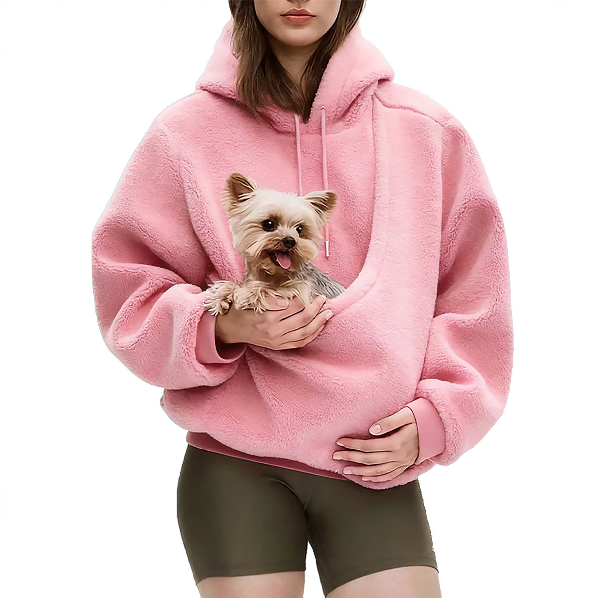 Unisex pet-pouch pullover hoodie