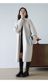 Long Knitted Cardigan Coat Women's Loose Knitted Top