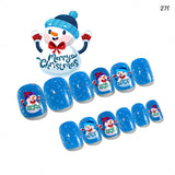 Christmas Cute Children Nails 24 Pieces Wearable - WOMONA.COM