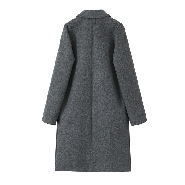 Women's Fashion Buckle-free Mid-length Loose Overcoat Coat - WOMONA.COM