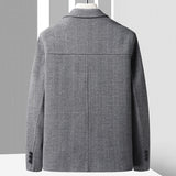 Men's Plush And Thick Woolen Coat