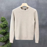 Loose Round Neck Sweater Men's Knitted Shirt - WOMONA.COM