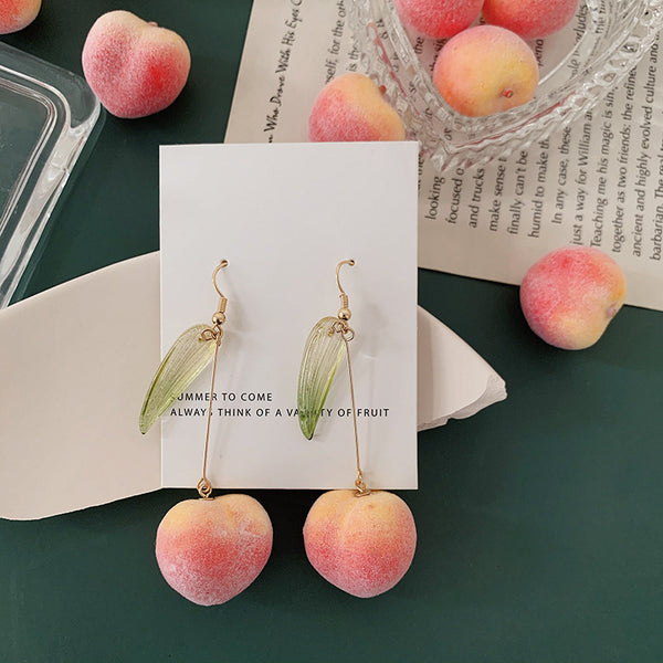 Sweet Peach Earrings Sweet Long Earrings - WOMONA.COM