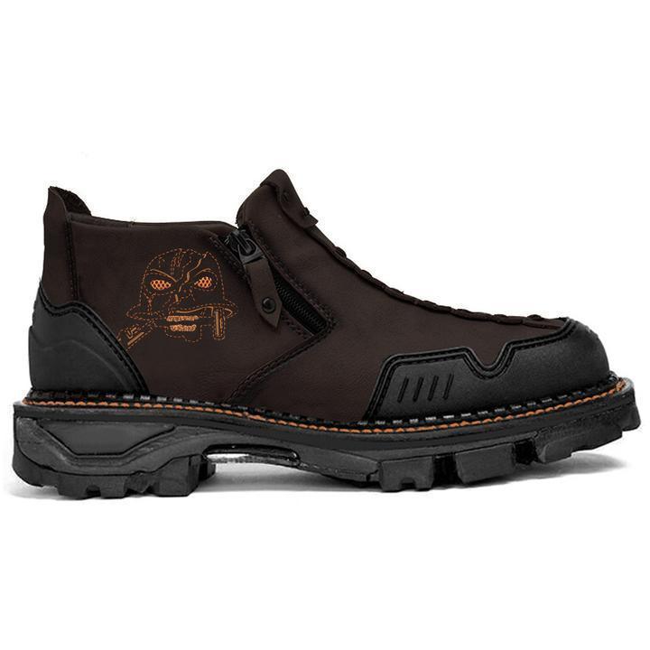 Men's Fashion Halloween Skull Booties - WOMONA.COM
