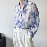 Summer Tulle Long Sleeve Shirt Breathable Men - WOMONA.COM