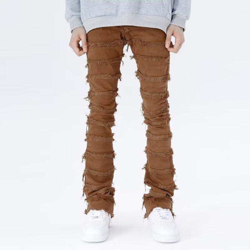 Amerikanische Persönlichkeit Jeans Reißverschluss getragen Grate Quasten Hip Hop Design Sinn